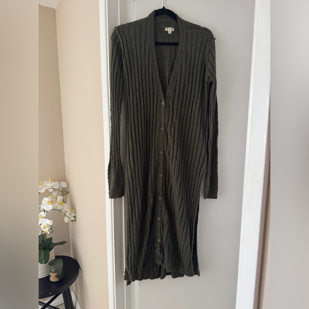 NWOT Pilcro Gauzy‎ Duster Olive Green - Picture 4 of 5